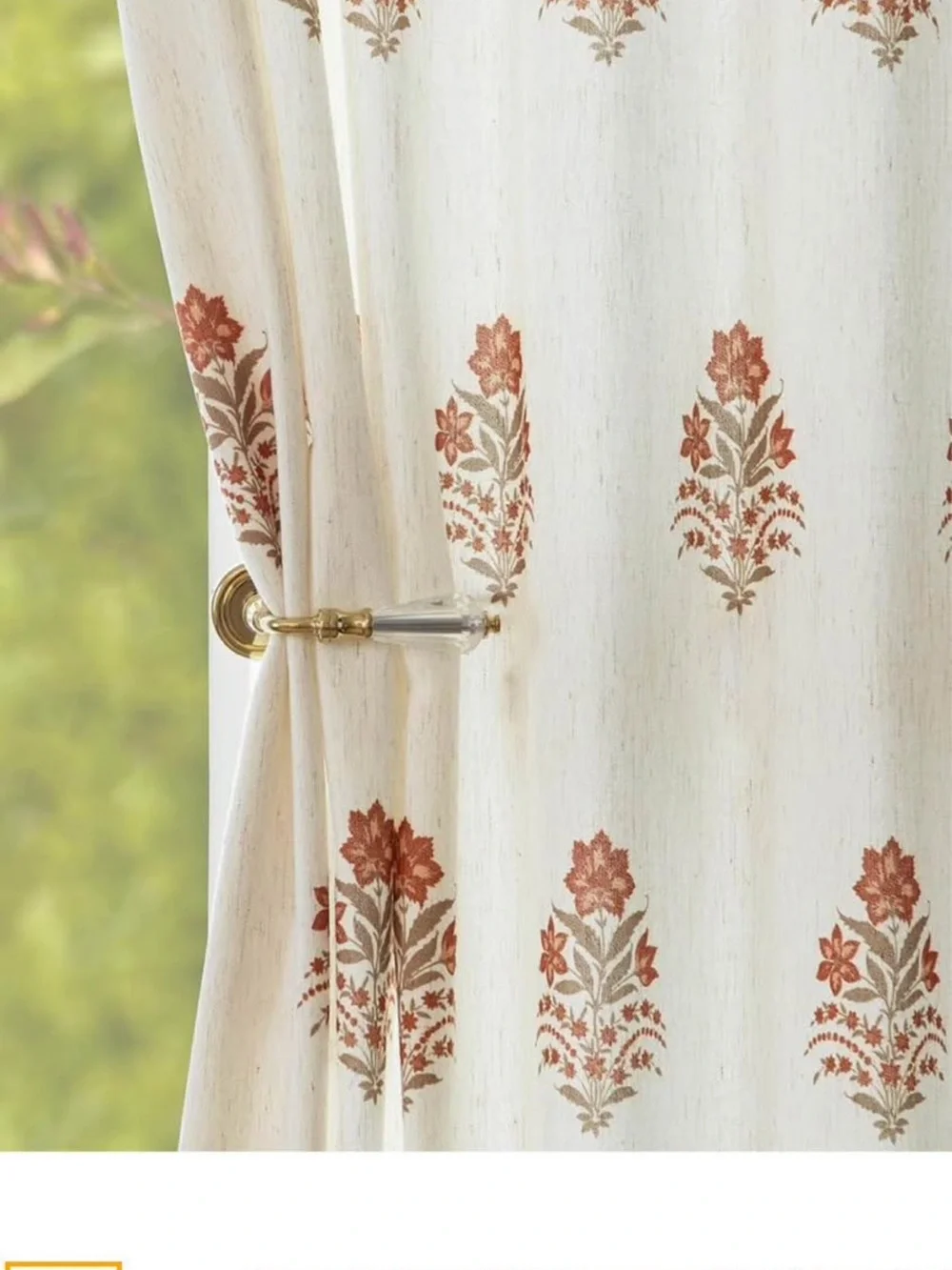 Three Girls Pinch Pleated Curtains Light Filtering Red Floral Curtains 84”